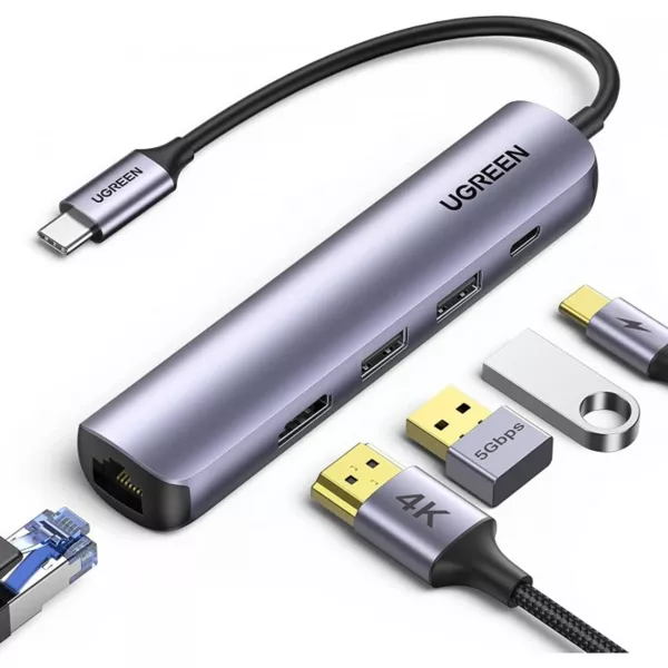UGreen 5-in-1 USB-C HUB Docking Station Adapter