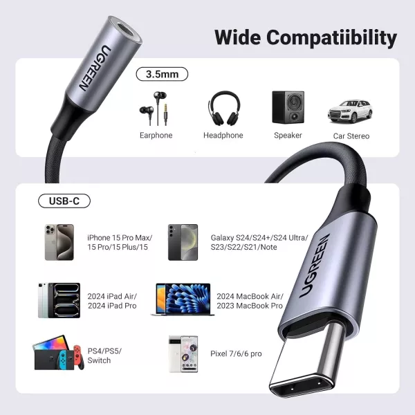 UGreen Braided USB-C to 3.5mm Headphone Adapter