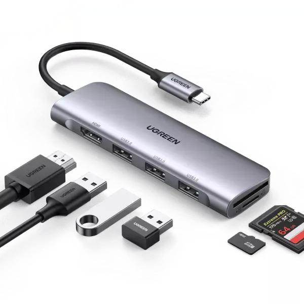 UGREEN 6-in-1 4K HDMI USB C Hub