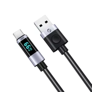 ORICO USB-A to USB-C PD 66W Fast Charge & Data Cable with LED Display