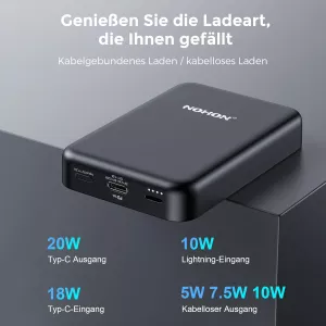 NOHON Wireless Mag-safe Power Bank 10000 mAh