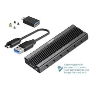 FIDECO M.2 NVME SATA SSD Enclosure PCIe USB 3.2 Gen 2