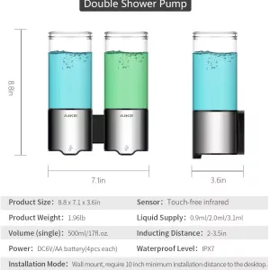 AIKE Double Automatic Soap and Shower Dispenser