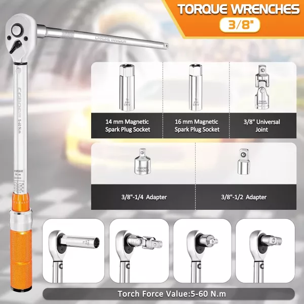 CGBOOM Torque Wrench 3/8-Inch
