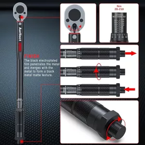 Aurlloct 1/2 Inch Drive Click Torque Wrench