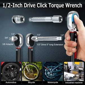 Aurlloct 1/2 Inch Drive Click Torque Wrench