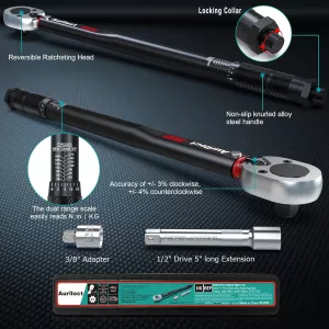 Aurlloct 1/2 Inch Drive Click Torque Wrench