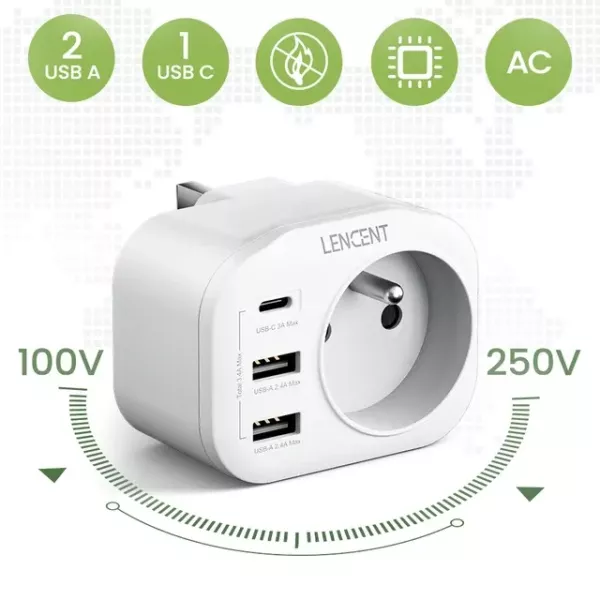LENCENT 4 in 1 Wall Charger Adapter