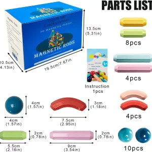 Luckynono Magnetic Ball Rods