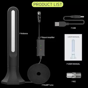 Portable HDTV Antenna with Strong Magnetic Base