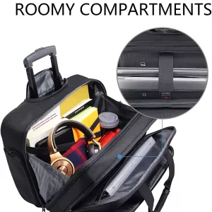KROSER Rolling Laptop Bag Premium 17.3 Inch Water-P