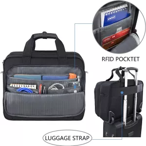 KROSER Rolling Laptop Bag Premium 17.3 Inch Water-P
