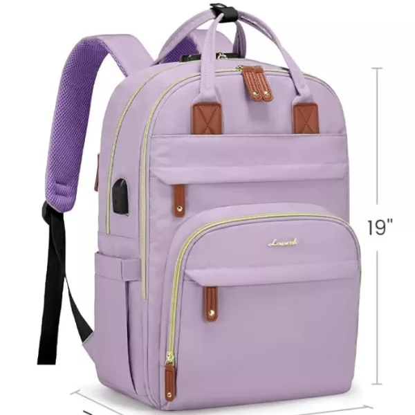 LOVEVOOK Laptop Backpack Purse Light Purple