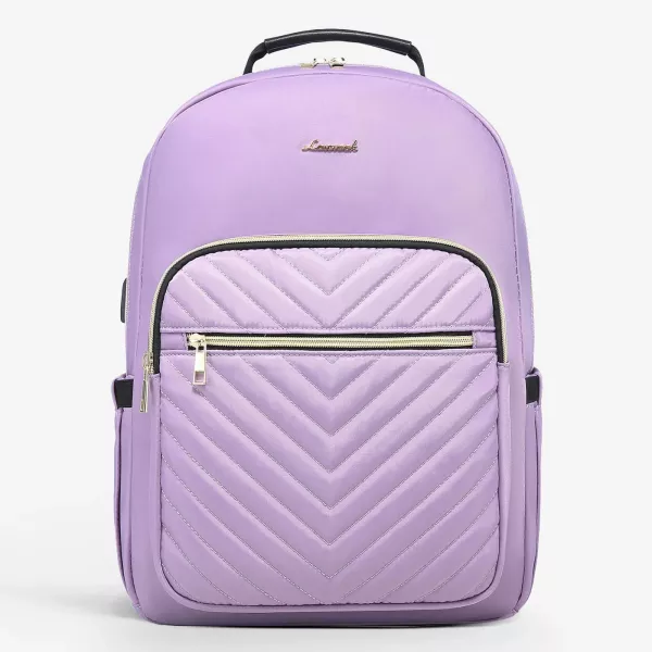 LOVEVOOK Quilted Laptop Backpack Purple
