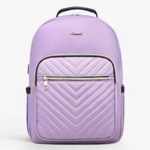 LOVEVOOK Quilted Laptop Backpack Purple