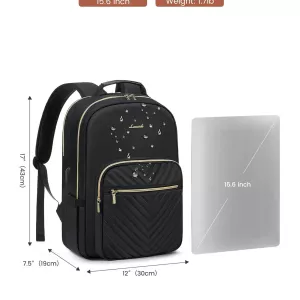 LOVEVOOK Quilted Laptop Backpack Purple