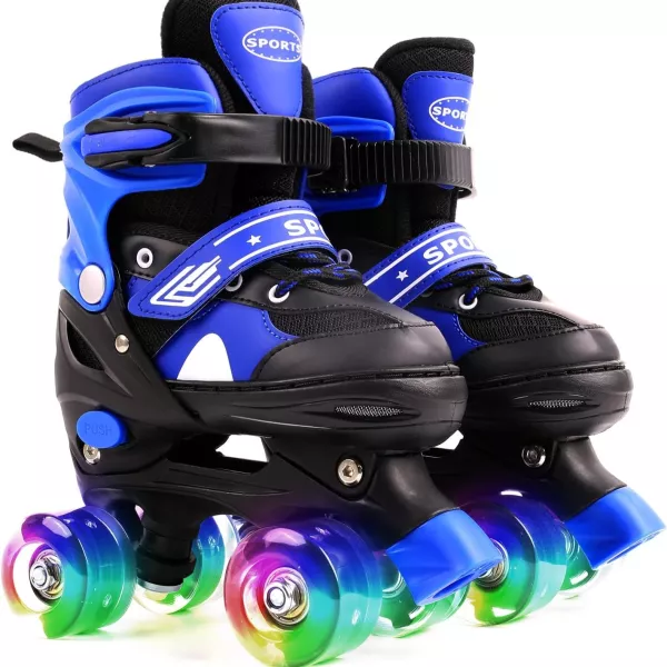 Adjustable Rollerskates With Light UP ( Size: 35 / 38 )