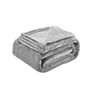 Bedsure Fleece Throw Blanket Grey (Sixe: 30x150 cm)