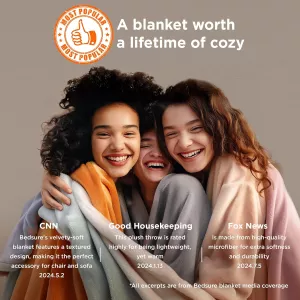 Bedsure Fleece Throw Blanket Grey (Sixe: 30x150 cm)