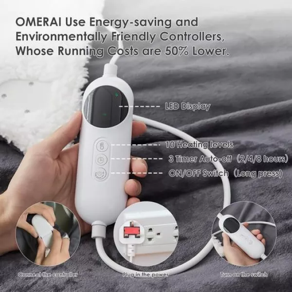 OMERAI Electric Fleece Blanket