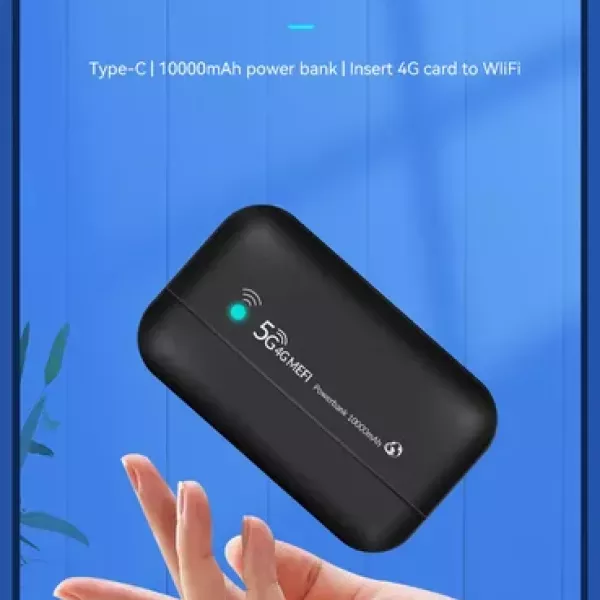 4G LTE Power Bank With 10000mAh Capacity Type-C Interface For External Charging WiFi Router PW100