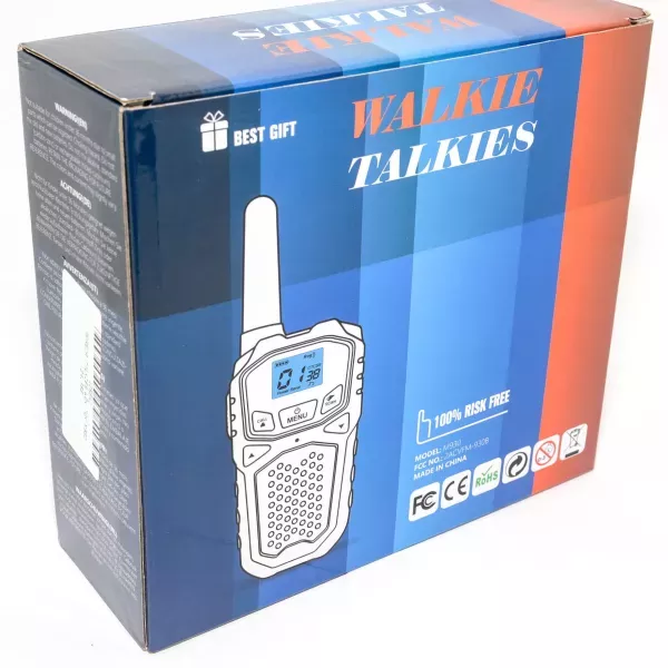 Walkie Talkie Set of 3, Walky Talky Adult Children from 5 Years VOX High Range Woki Toki Outdoor Camping Gift Boy from 3 4 6 7 8 9 10 Years
