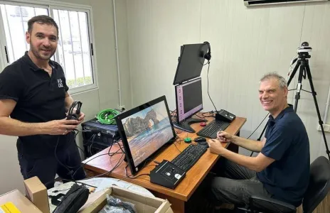 Football Lebanon - تركيب تقنية الفيديو في ملعب جونية تمهيدا لمباراة العهد والراسينغ