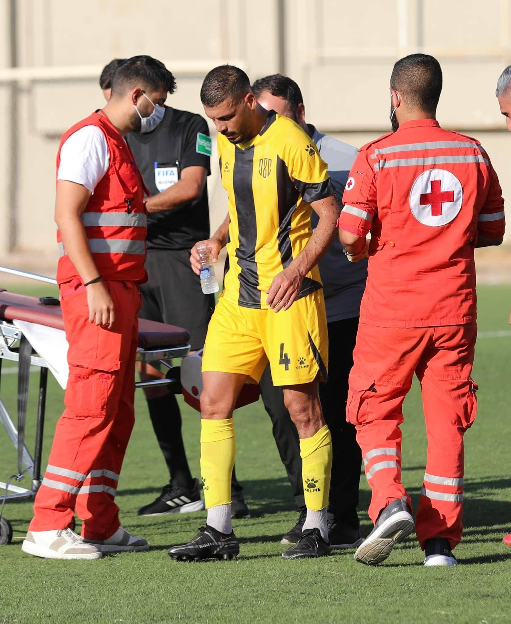 Football Lebanon - غياب نور منصور 3 أسابيع بسبب إصابته بتمدد بالرباط الجانبي