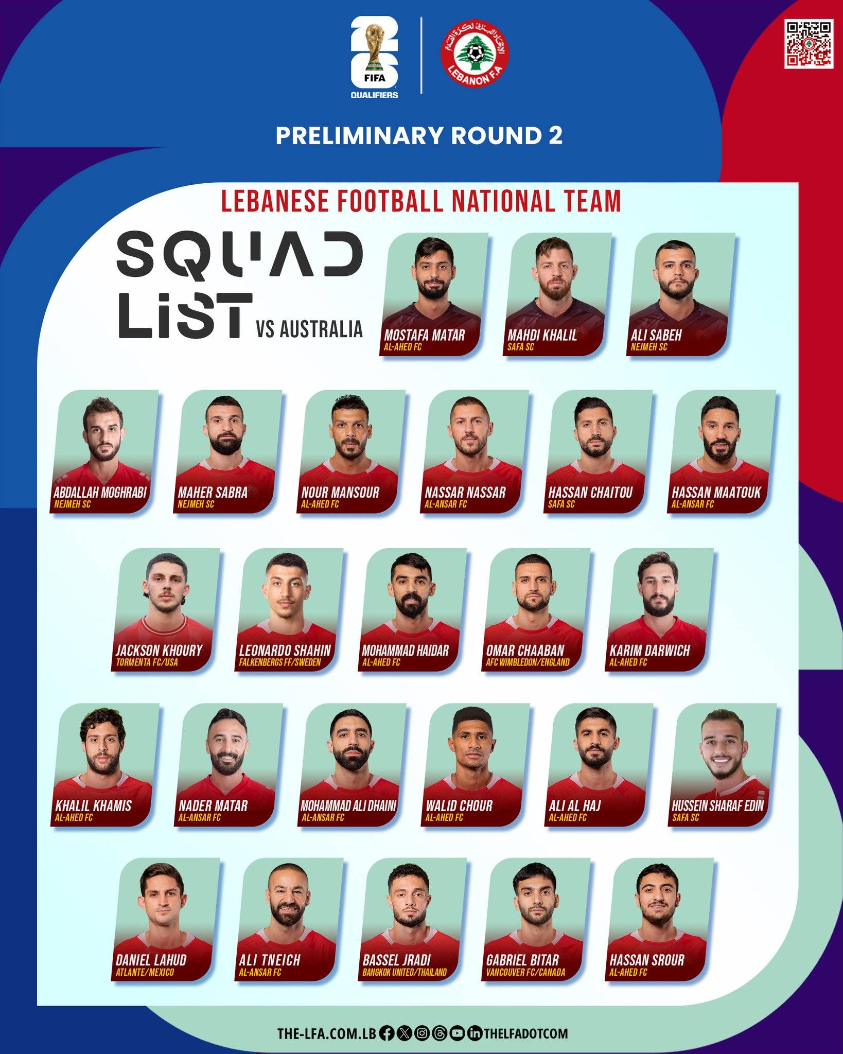 Football Lebanon - محترفان لبنانيان جديدان للقاء أستراليا