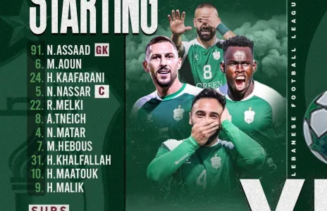 Football Lebanon - تشكيلة فريق الأنصار في مواجهة  النجمة