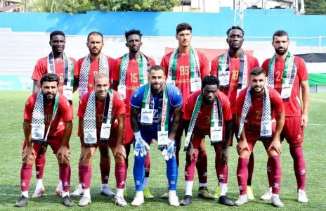 Football Lebanon - النجمة يفوز على  منتخب المكتب الحركي للشباب والرياضة الفلسطيني