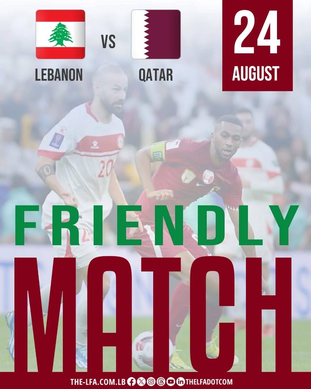 Football Lebanon - ودياً | من منتخبنا الوطني الأول يلتقي نظيره القطري