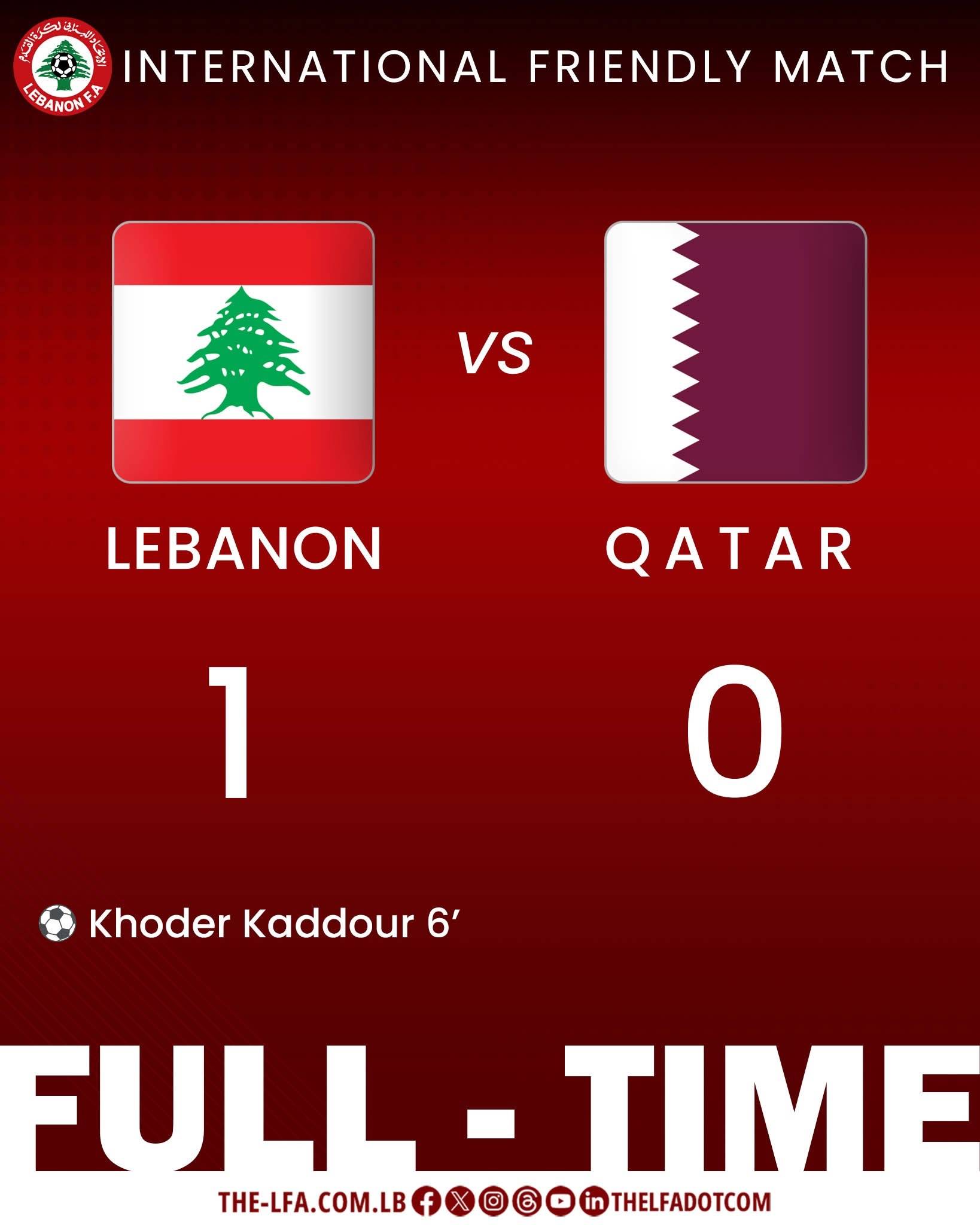 Football Lebanon - فوز منتخبنا الوطني على منتخب قطر