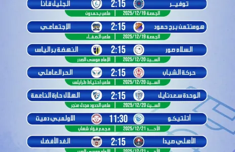 Football Lebanon - مواعيد مباريات الأسبوع الثاني من دوري الدرجة الثالثة