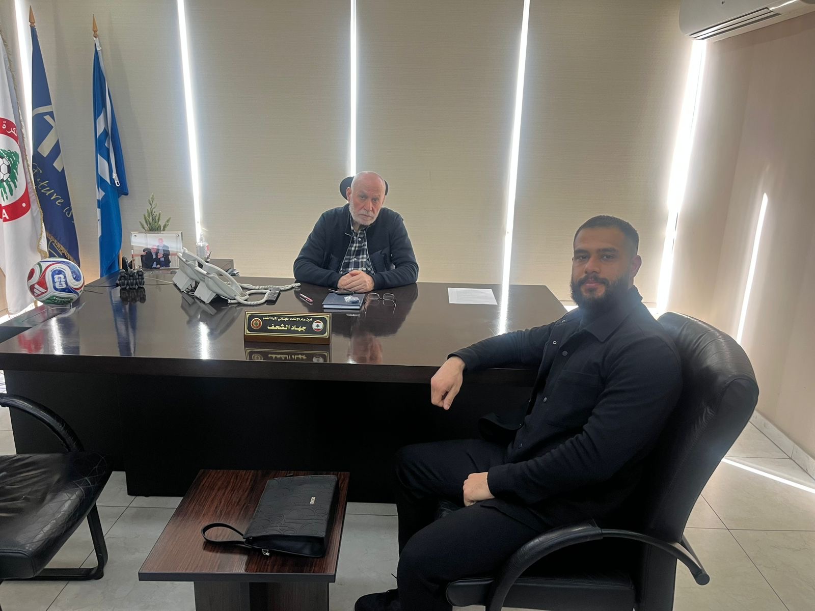 Football Lebanon - علي جابر يزور الأمين العام