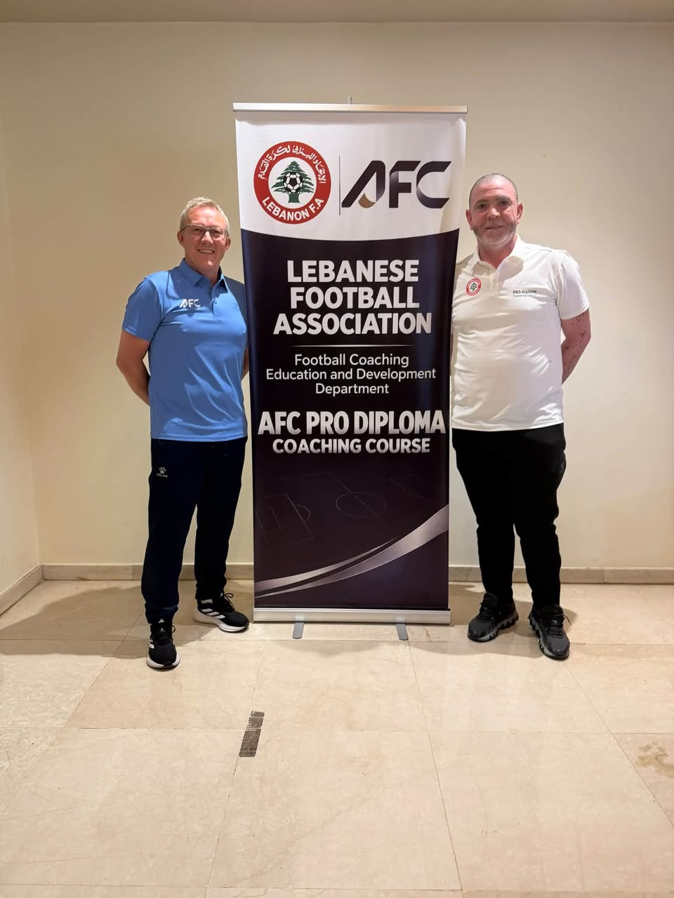 Football Lebanon - مدير فئات جويا خليل وطفا يكمل المرحلة الأولى من دورة برو ديبلوما التدريبية