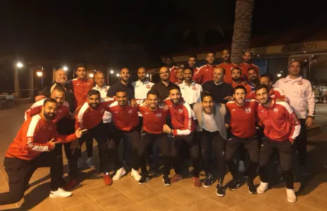 Football Lebanon - شهيّب وعبد الخالق يزوران مقر بعثة الإخاء الاهلي عاليه تحفيزا للاعبين 