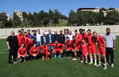 Football Lebanon - سليمان صمام الأمان -  يزور الإخاء وكرة القدم بألف خير بلبنان 
