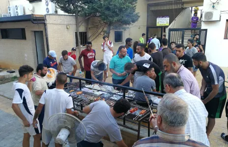 Football Lebanon - حفلة شواء لاستقبال عطايا و توديع الثلاثي 