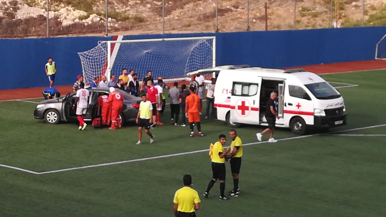 Football Lebanon - إصابة قوية لحاجو بغياب الصليب الأحمر
