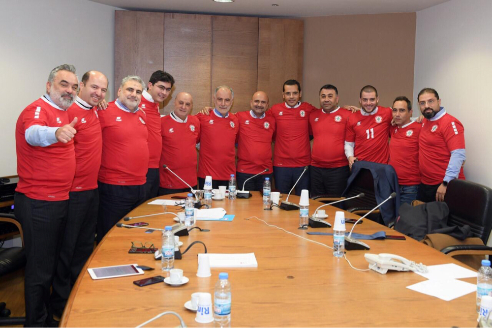 Football Lebanon - لجنة الشباب والرياضة تشجع المنتخب بحضور فنيش