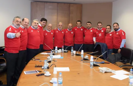 Football Lebanon - لجنة الشباب والرياضة تشجع المنتخب بحضور فنيش