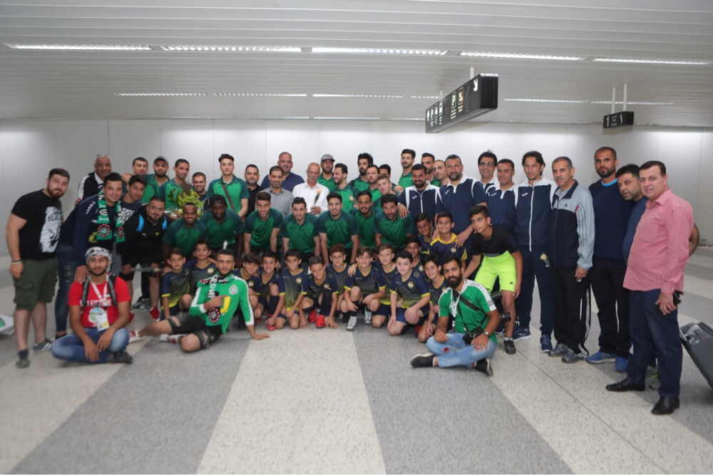 Football Lebanon - وصول بعثة الوحدات الأردني الى بيروت