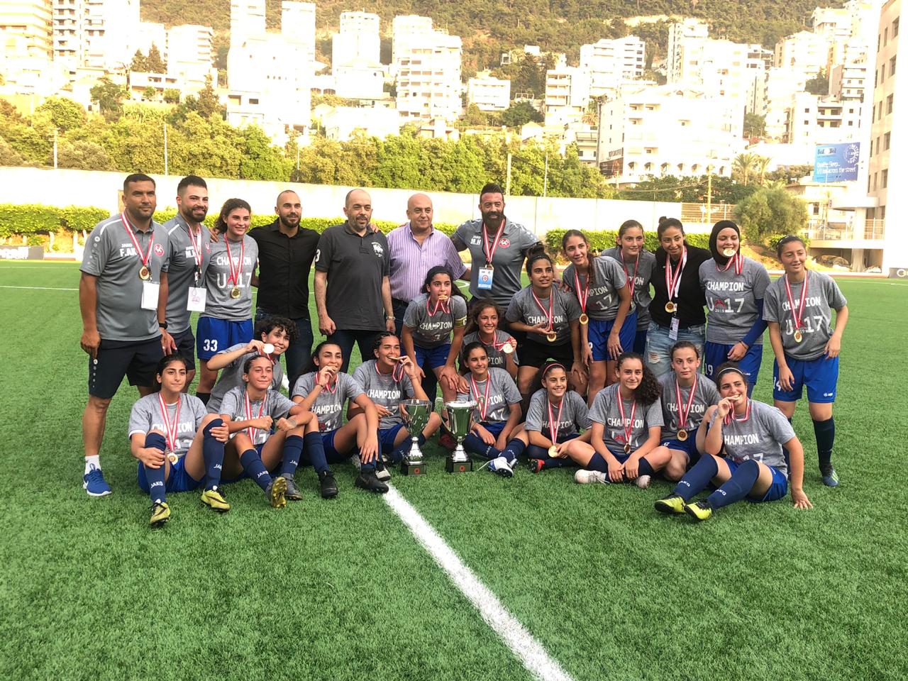 Football Lebanon - الإخاء الأهلي بطلاً للناشئات للمرة الثالثة توالياً