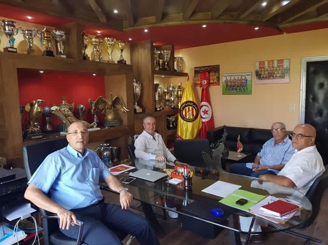 Football Lebanon - سبليني زار مقر نادي الترجي التونسي 