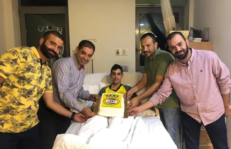 Football Lebanon - وفد من العهد زار المشجع حسن جابر 