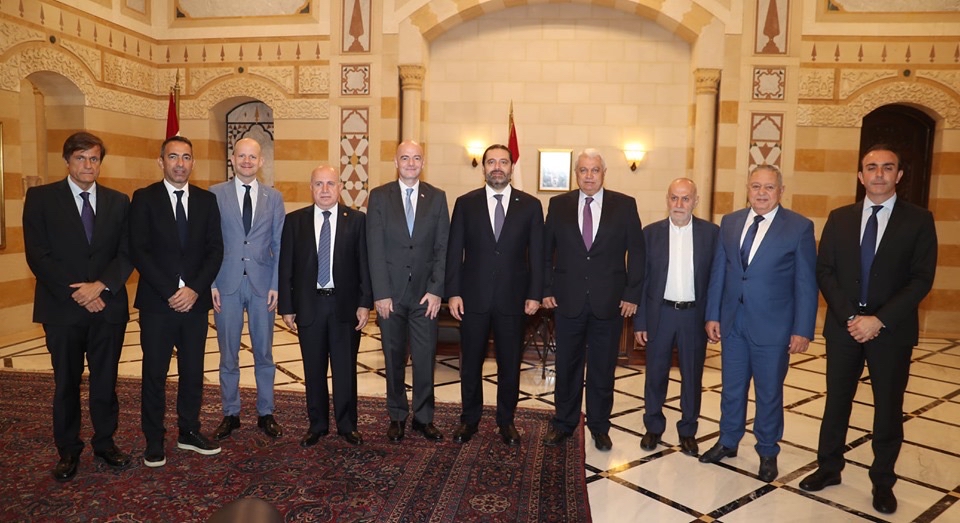 Football Lebanon - إنفانتينو ونجوم الكرة العالميين ينهون زيارة تاريخية الى لبنان