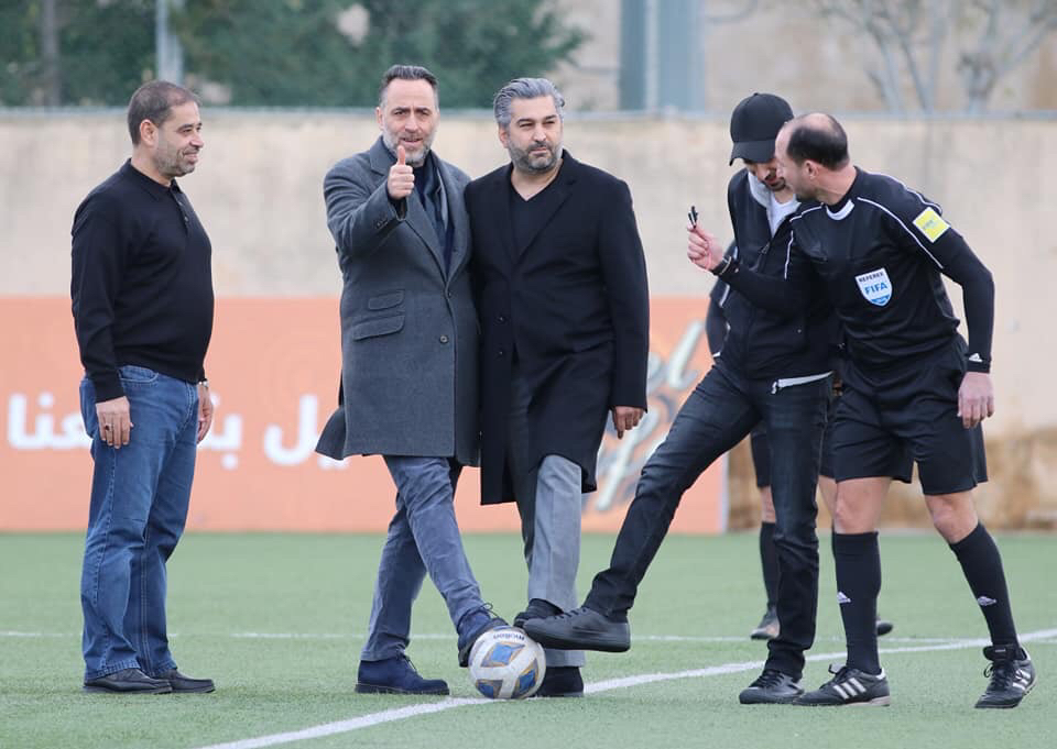Football Lebanon - رؤساء العهد والنجمة والبرج يحرّكون كرة البداية في افتتاح كأس فورتين لكرة القدم