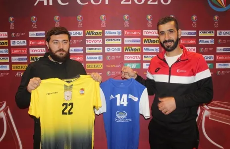 Football Lebanon - الإجتماع الفني السابق لمباراة العهد وهلال القدس الفلسطيني