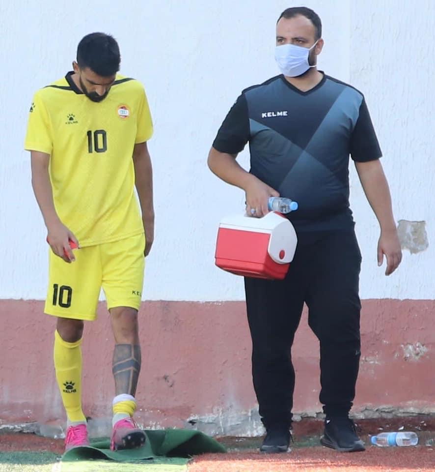 Football Lebanon - إصابة حيدر في الدقائق الأولى تبعده عن المباراة 